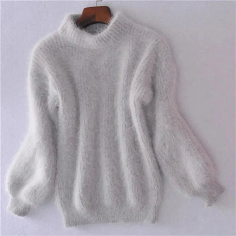 Taylor Pull Femme – Sweat Fluffy Doux en Bleu Clair, Chaleur & Style Hiver Décontracté