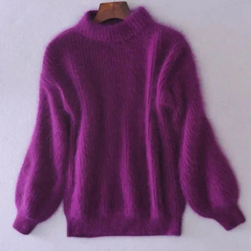 Taylor Pull Femme – Sweat Fluffy Doux en Bleu Clair, Chaleur & Style Hiver Décontracté