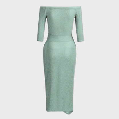 Vilja Sequined Dress for Women – Long Short Sleeve Dress with Shiny Details for Festive Occasions