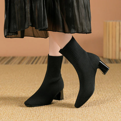 Adele Bottes Femme – Bottes Tricotées Élégantes & Confortables pour Look Chic au Quotidien