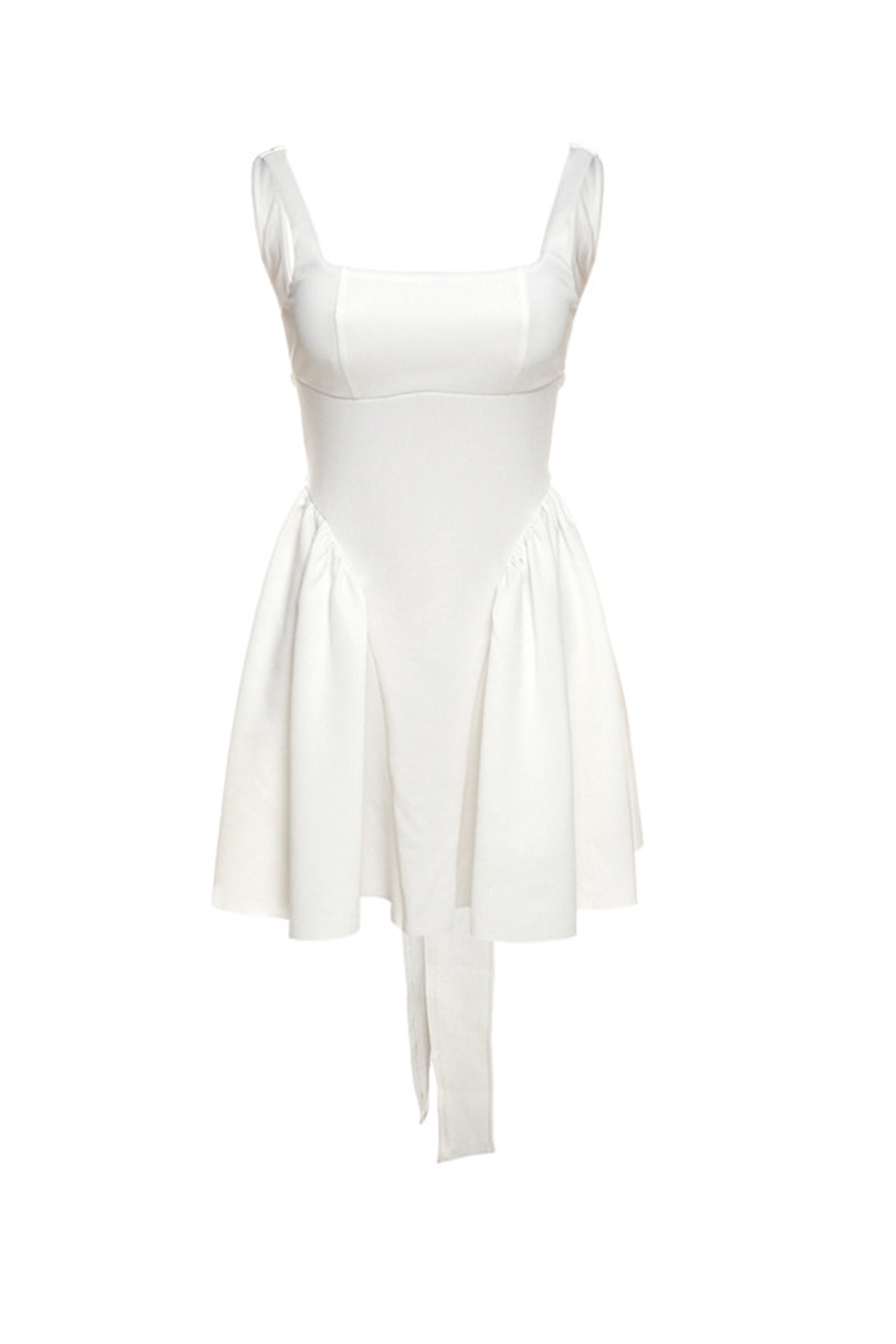 Robe Mini Femme Trixie – Robe Sans Manches Dos Nu avec Encolure Carrée & Nœud au Dos