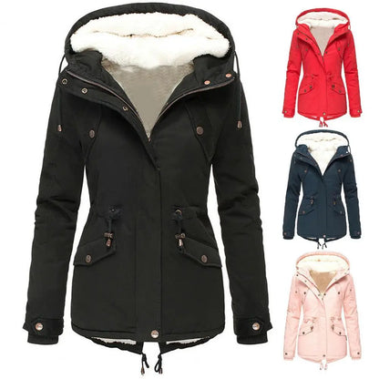 Claire Veste d’Hiver Femme – Manteau Chaud Imperméable avec Capuche & Doublure Douce
