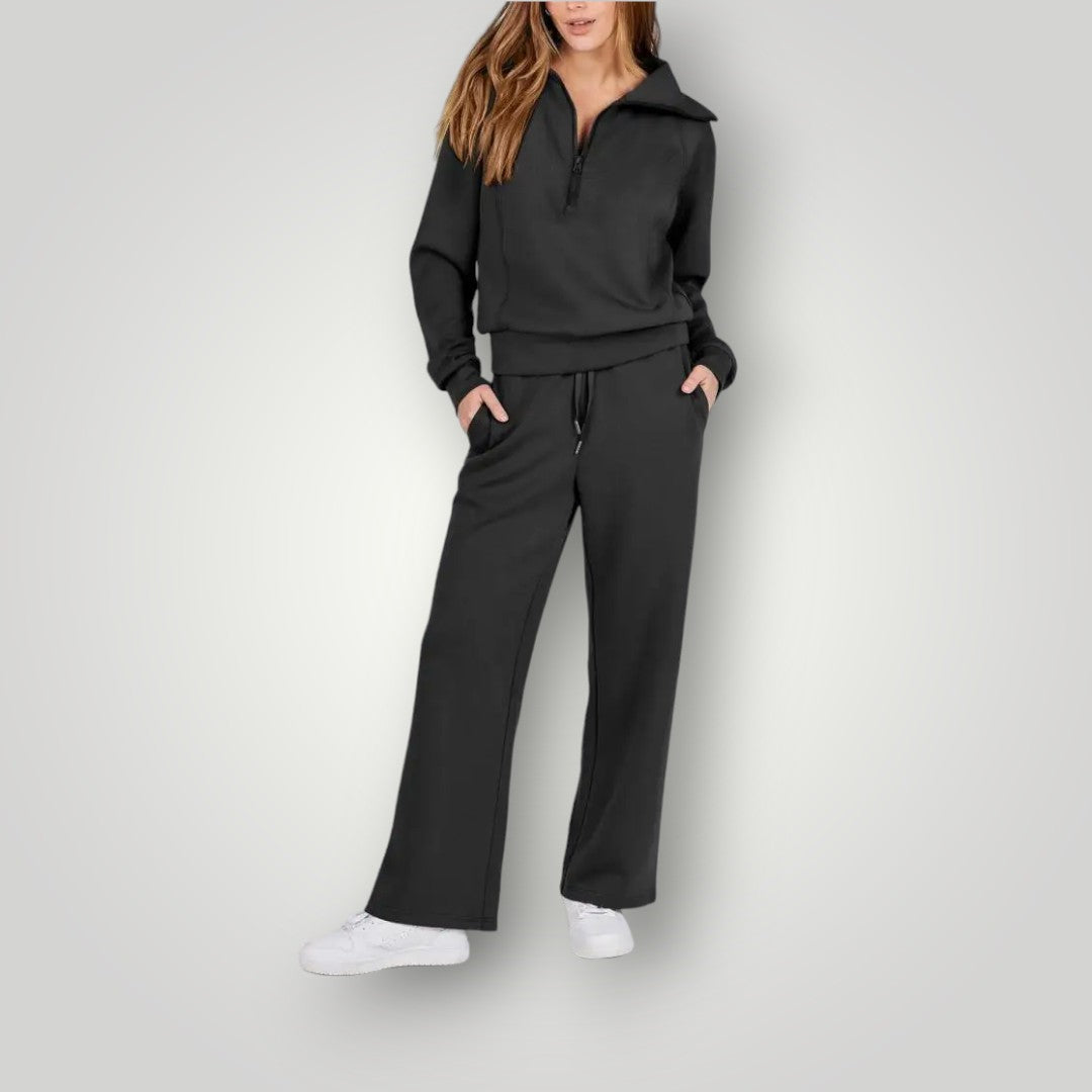 Lilou Ensemble Loungewear Femme – Sweat & Pantalon de Jogging Confortables en Tissu Doux & Luxueux