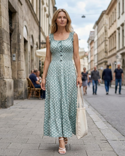 Lina Bohemian Maxi Dress for Women – Elegant Flowing Long Floral Print Summer Dress