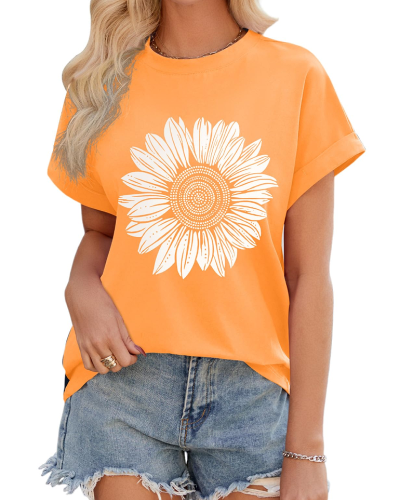 Madison Women's Summer T-Shirt – Oversized Striped Cotton Round Neck