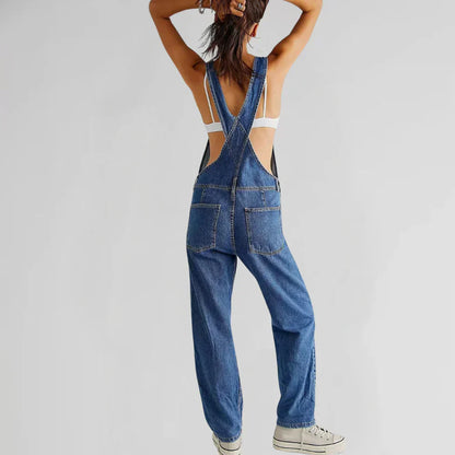 Charlotte Denim Jumpsuit for Women – Elegant and Comfortable, Fitted Cut with Button Placket