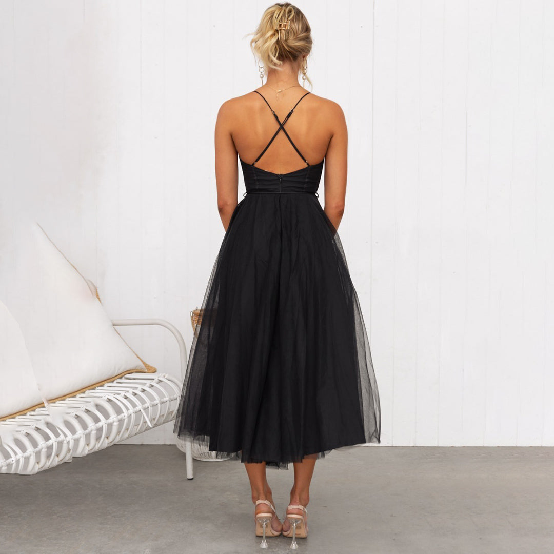 Solana Robe Midi Femme – Élégante Coupe Ajustée & Tissu Respirant pour Événements