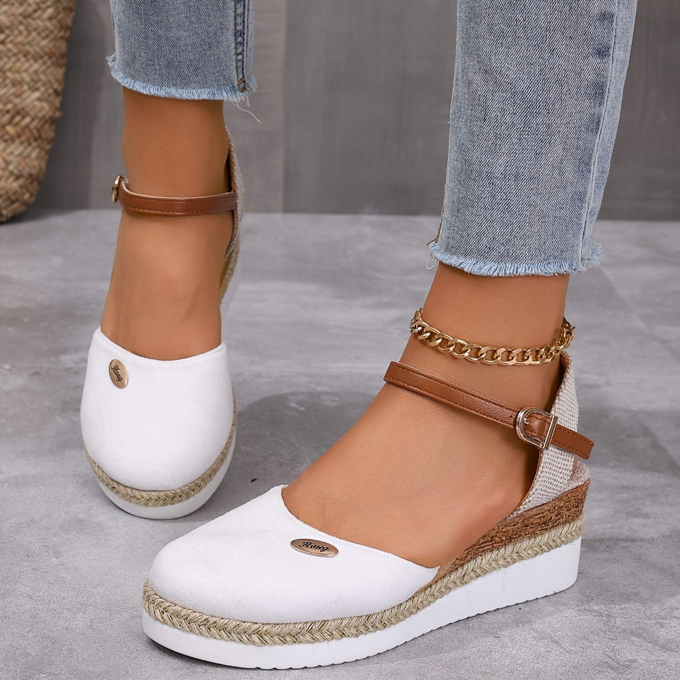 Zanira Sandales Femme – Sandales Compensées Bout Fermé Chic et Confortables pour l’Été