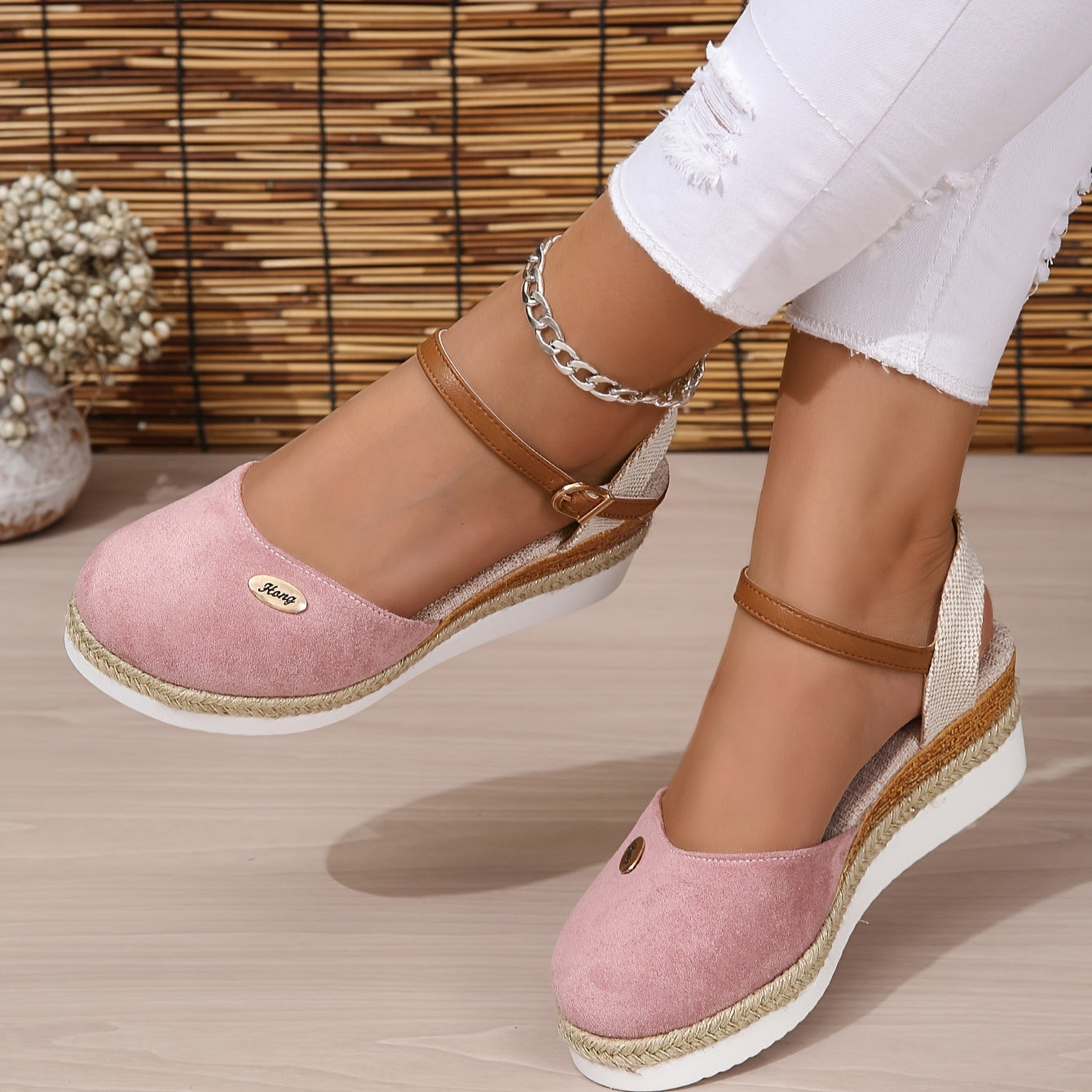Zanira Sandales Femme – Sandales Compensées Bout Fermé Chic et Confortables pour l’Été