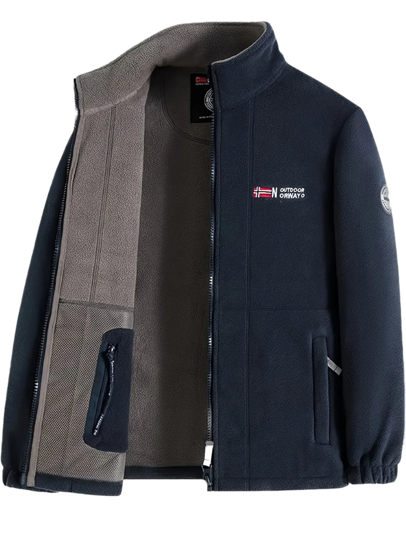 Julius Outdoor Fleece Jacket for Men – Soft, Warm & Lightweight with Protective Collar