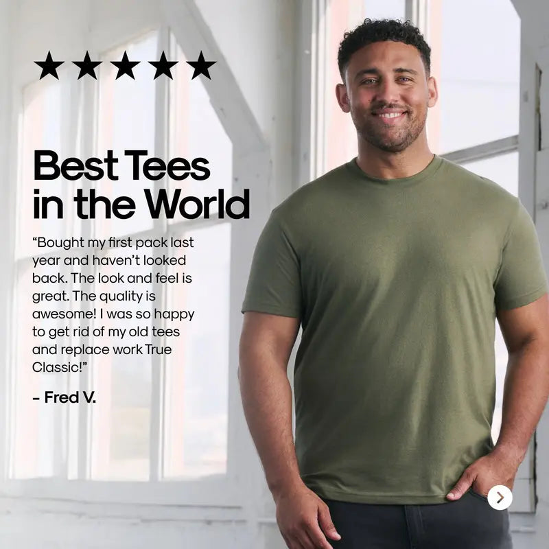 Men's 4-Pack Short Sleeve Crew Neck T-Shirts