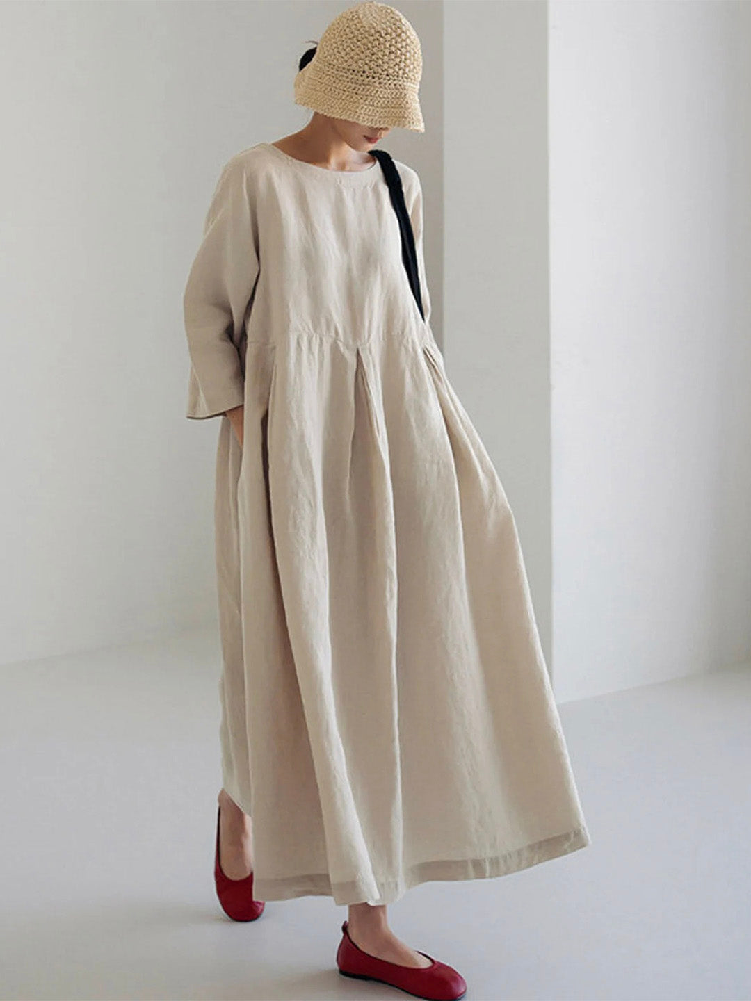 Cielo Long Dress for Women – Lightweight Linen, Natural Comfort & Elegant Minimalist Style