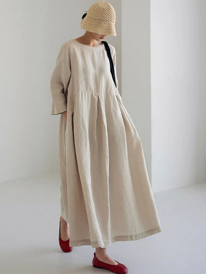 Cielo Long Dress for Women – Lightweight Linen, Natural Comfort & Elegant Minimalist Style