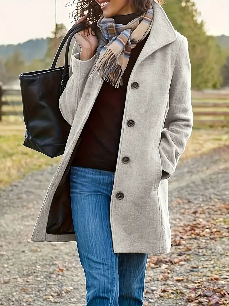 Brianna Women's Coat – Elegant Winter Coat with Warm Lining & Feminine Cut