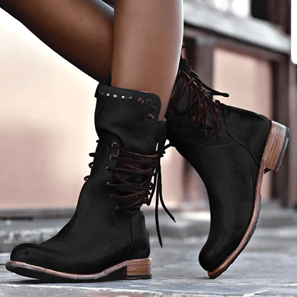 Alessia Bottines Femme – Bottes en Cuir Véritable Élégantes & Durables au Style Chic