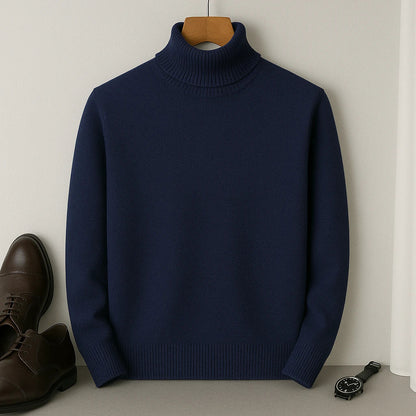 Kian Pull Homme à Col Roulé – Élégant, Chaud & Confortable en Cachemire Laine Mélangée