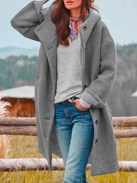 Audrey Manteau Femme en Laine Douce – Élégant, Chaud & Polyvalent pour l’Hiver
