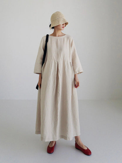 Cielo Long Dress for Women – Lightweight Linen, Natural Comfort & Elegant Minimalist Style
