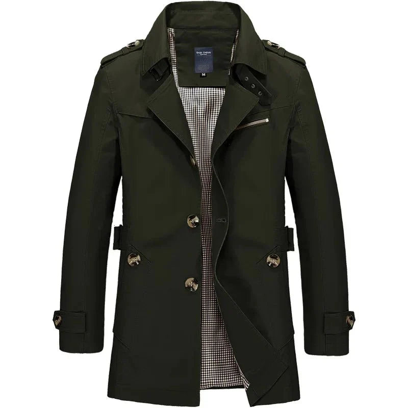 Veste d’Hiver Décontractée pour Homme Baron – Style Mi-Long Haut de Gamme, Chaud et Raffiné