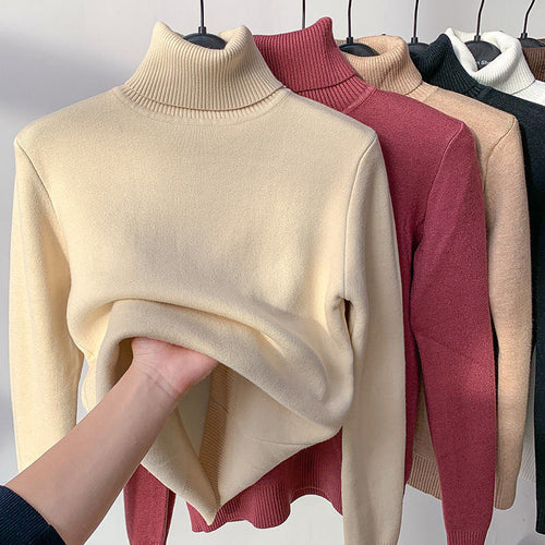 Milani Pull Col Roulé Femme – Sweat Doublé Polaire Chaud & Coupe Décontractée d’Hiver