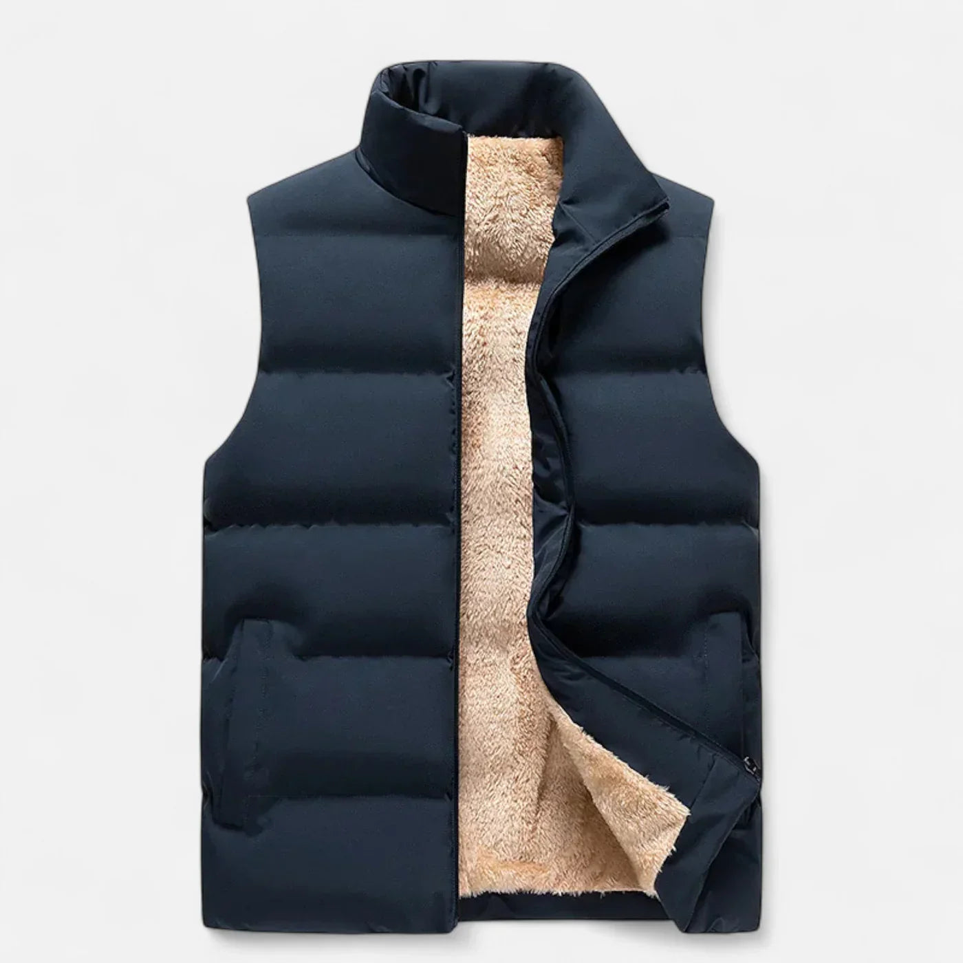 Victor Gilet Homme en Laine – Gilet d'Hiver en Laine d'Agneau avec Doublure Polaire Douce & Coupe Décontractée