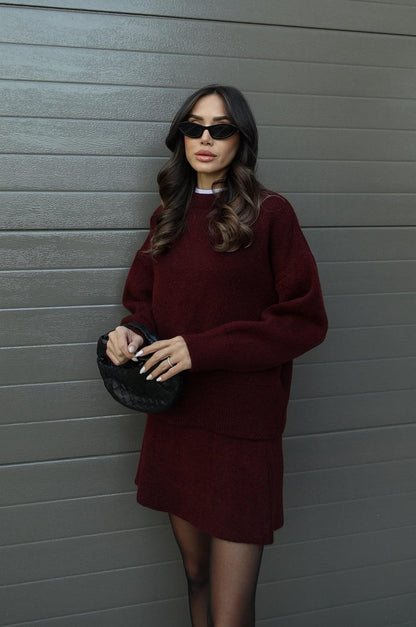 Lucie Ensemble Femme – Ensemble Automnal Doux en Laine Confortable & Élégant