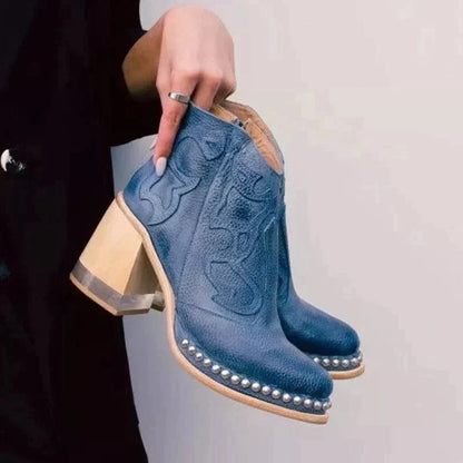 Zaria Bottines Femme – Bottines Élégantes en Cuir avec Style Moderne et Confort Durable