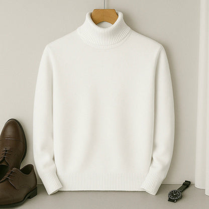 Kian Pull Homme à Col Roulé – Élégant, Chaud & Confortable en Cachemire Laine Mélangée