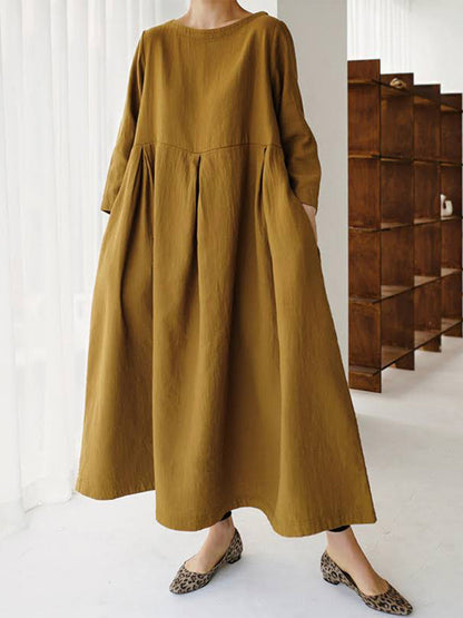 Cielo Long Dress for Women – Lightweight Linen, Natural Comfort & Elegant Minimalist Style