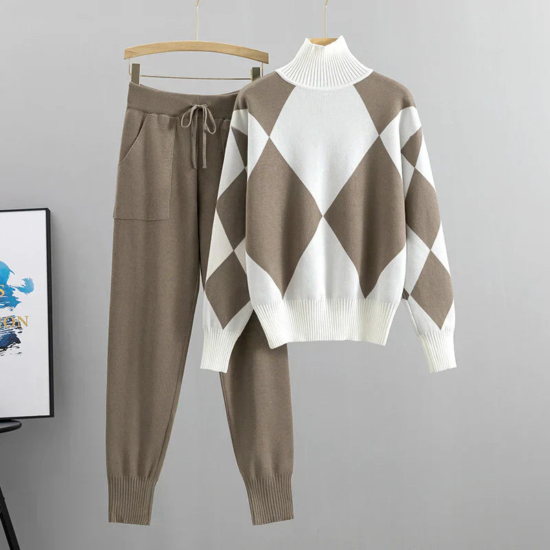 Ava Ensemble Femme – Ensemble Tricoté Élégant & Confortable au Style Moderne