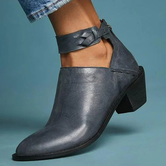 Myla Bottines Femme – Boots à Talons Stables avec Doublure Confort & Design Intemporel