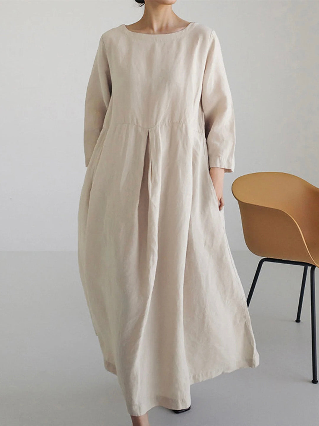 Cielo Long Dress for Women – Lightweight Linen, Natural Comfort & Elegant Minimalist Style