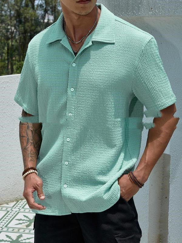 Jay Chemise Décontractée Homme – Chemise Courte Moderne pour Été, Vacances & Quotidien