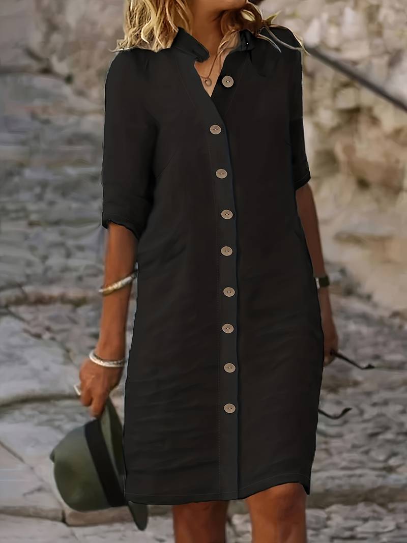 Isabella Midi Dress for Women – Elegant Casual Dress with Simple Design & Comfortable Fit