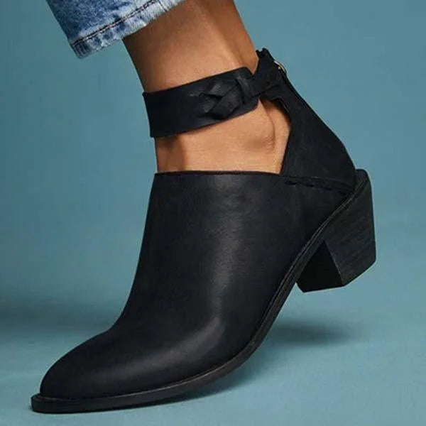 Myla Bottines Femme – Boots à Talons Stables avec Doublure Confort & Design Intemporel