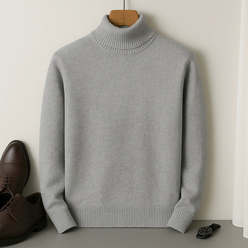 Kian Men's Turtleneck Sweater – Elegant, Warm & Comfortable in Cashmere Wool Blend
