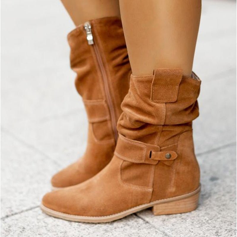 Ellis Bottines Suédées Décontractées – Style Western Chic et Confort Urbain pour Tous les Jours