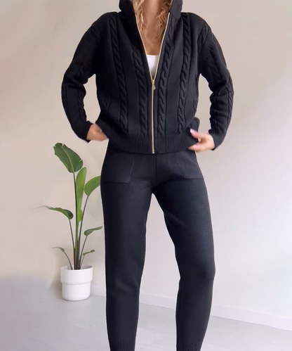 Elodie Ensemble Hiver Femme – Tenue Chaude Deux-Pièces avec Tissu Doux & Style Élégant