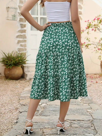 Jupe Fleurie Femme Zia – Coupe Évasée en A avec Poches, Légère pour le Printemps & l'Été