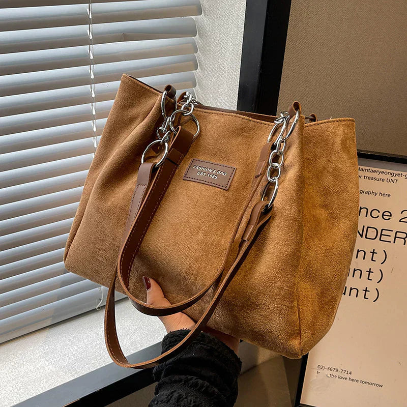Freyja Sac Femme – Sac en Suédine Décontracté & Élégant avec Design Moderne