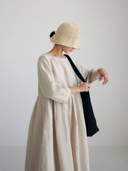 Cielo Long Dress for Women – Lightweight Linen, Natural Comfort & Elegant Minimalist Style