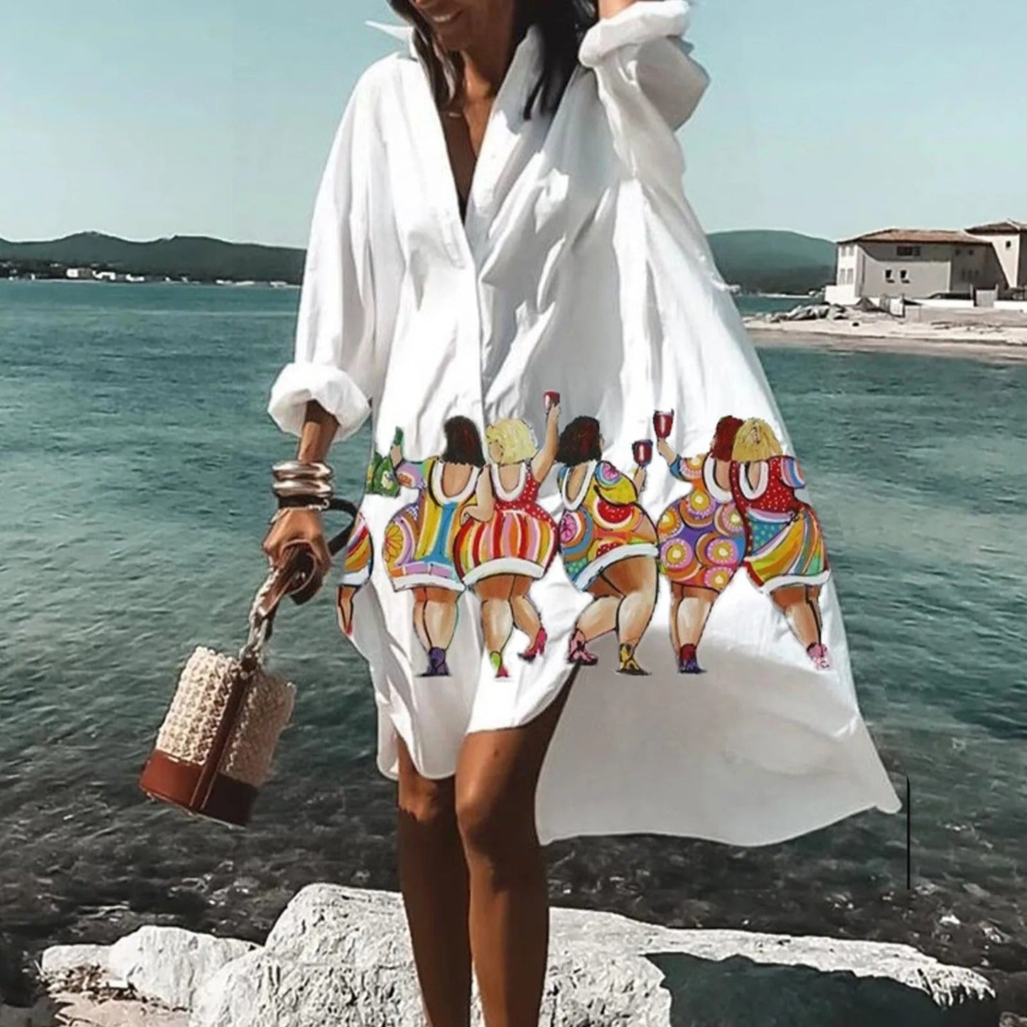 Florence Robe Chemise Femme – Robe Décontractée en Lin Léger avec Coupe Droite & Style Estivalce - Robe chemise en lin décontractée