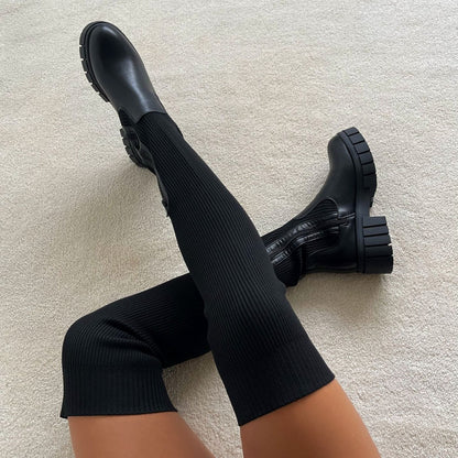 Skylar Bottes Femme Stretch – Tige Extensible, Confort Durable & Style Élégant