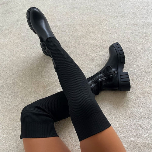 Skylar Bottes Femme Stretch – Tige Extensible, Confort Durable & Style Élégant