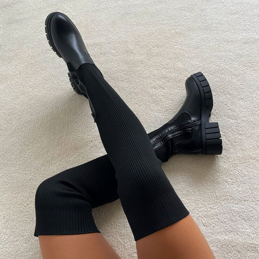 Skylar Bottes Femme Stretch – Tige Extensible, Confort Durable & Style Élégant