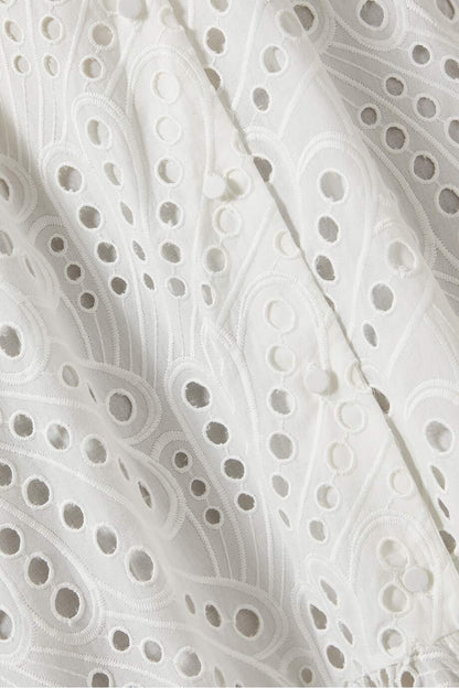 Brylene Robe Maxi Femme – Broderie en Coton, Look Bohème Estival & Confort Aérien