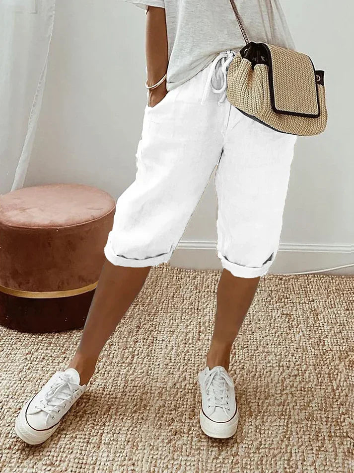Kassandra Pantalon Femme Léger – Pantalon Fluide Taille Haute avec Coupe Aérienne et Confortable