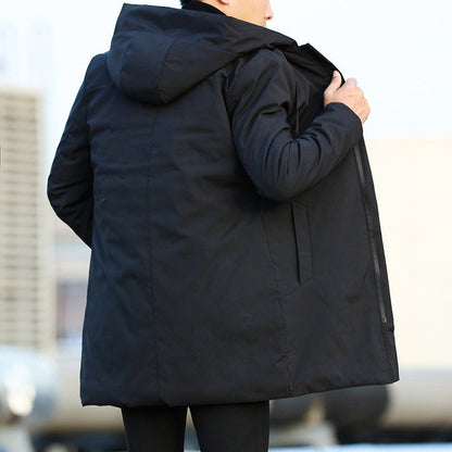 Eric Veste Homme d’Hiver – Longue, Imperméable avec Capuche Ajustable & Doublure Isolante
