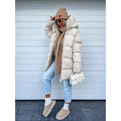 Sheila Manteau Femme d’Hiver – Chaud, Épais avec Capuche Intégrée & Fermeture Éclair