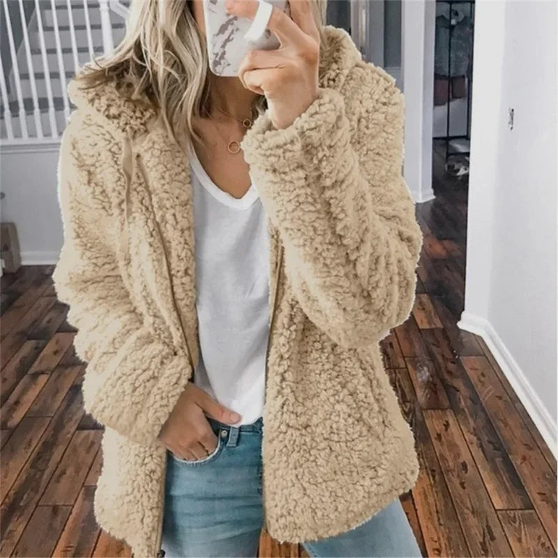 Olivia Cardigan Femme – Cardigan Doux en Polaire Oversize & Confortable pour l’Hiver